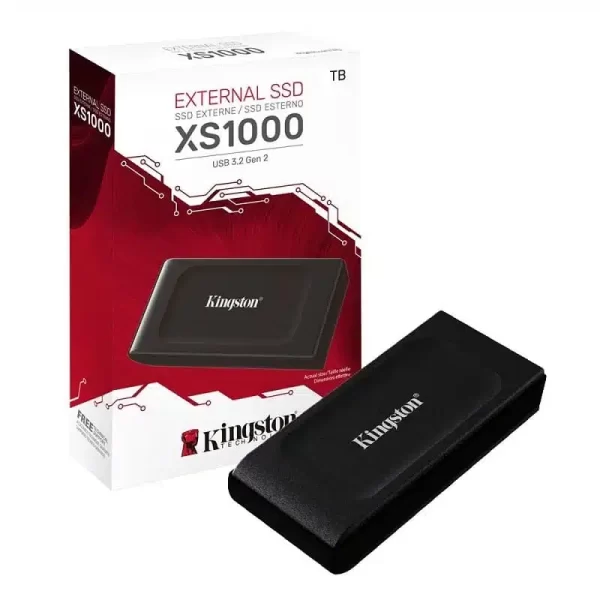 DISCO DE ESTADO SOLIDO EXTERNO KINGSTON XS1000 - 1 TERA - USB 3,2 - ROJO 3